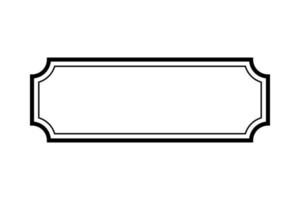 marco de contorno en blanco vintage y vector de insignia