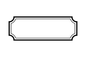 Vintage blank outline frame and badge vector