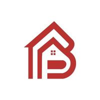 diseño de logotipo de línea abstracta de bienes raíces residenciales vector