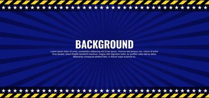 Blue abstract background with black yellow police line vector