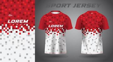 diseño de camiseta deportiva de camisa roja vector