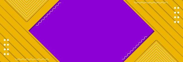 Abstract futuristic graphic modern background. Yellow background with stripes and purple. Abstract vector background design texture, bright poster, yellow and purple banner background