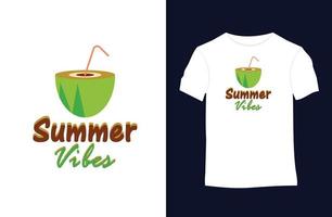 diseño de camisetas con estilo de verano con siluetas, tipografía, impresión, ilustración vectorial vector