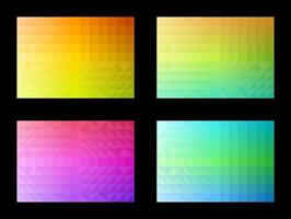 Abstract Pattern Set Geometry Colorful Background vector