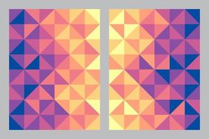 triángulo patrón fondo bauhaus arte estilo degradado color vector