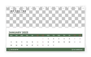 2023 years vector simple layout desk Calendar