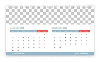 2023 years vector simple layout desk Calendar