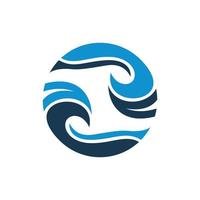 Wave Ocean Modern Simple Logo vector