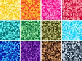 Geometric colorful backgrounds collection, geometric digital paper vector