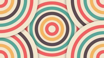 Retro background with circles overlapping vector