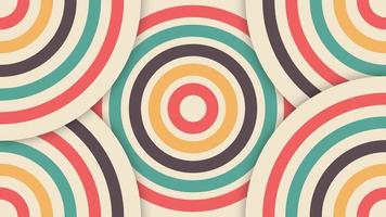 Retro background with circles overlapping vector