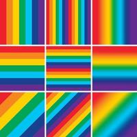 documentos digitales de la colección de fondo del arco iris vector