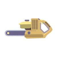 Chainsaw icon in flat style isolated Saw symbol vector illustration