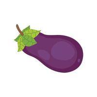 Vector illustration of an eggplant on a white background