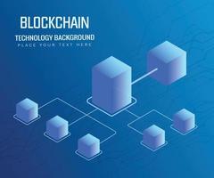 Blockchain design concept and cryptocurrency technology. Composition for the background. vector