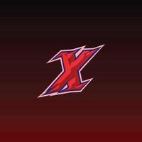 Initial X Gaming E sport Logo Design Template Inspiration vector