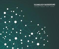 Abstract lines and dots connect background. Technology connection digital data and big data concept. vector