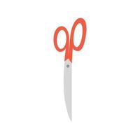 Red scissors isolated on a white background Vector illustration.