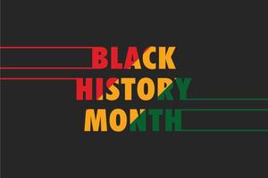 Black History Month background. Vector illustration of design template for national holiday. Annual celebration in february in USA and Canada, october in UK vector illustration