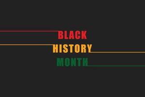 Black History Month background. Vector illustration of design template for national holiday. Annual celebration in february in USA and Canada, october in UK vector illustration