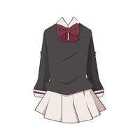 japanese school uniform vector