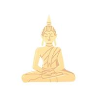 icono de la estatua de buda vector