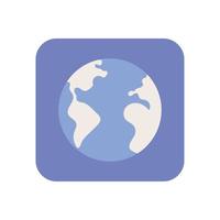 globe map button vector