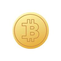 bitcoin cryptocurrency icon vector