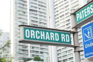 orchad road sing and buildings photo