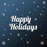 Happy holidays background with snowflakes vector image