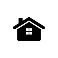 House flat design icon on white background vector