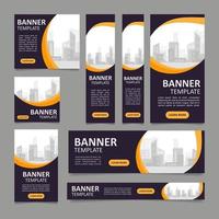Architectural project web banner design template. Vector flyer with text space. Advertising placard with customized copyspace. Printable poster for advertising