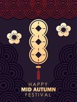 happy mid autumn festival chinese vector