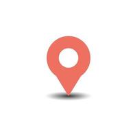 GPS pointer icon vector flat design. Map location pin pointer icon vector.