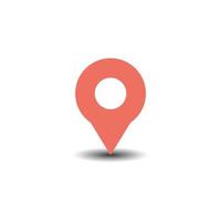 GPS pointer icon vector flat design. Map location pin pointer icon vector.