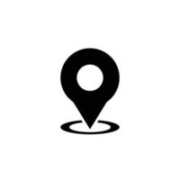 GPS pointer icon vector flat design. Map location pin pointer icon vector.