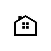 House flat design icon on white background vector