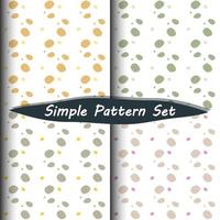 Abstract polka dot seamless vector pattern set