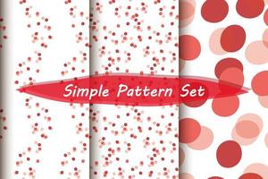 Abstract polka dot seamless pattern vector set