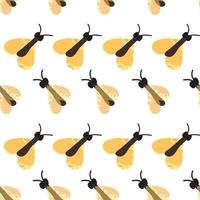 Moths seamless pattern vector illustration on white background
