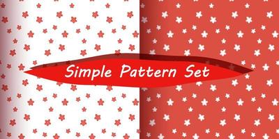 Abstract seamless vector patterns with five-pointed stars