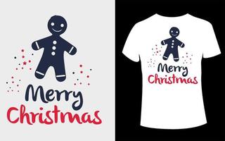 Merry Christmas T-shirt Design with editable Christmas Vector