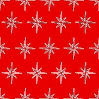 Snowfkake vector seamless pattern in red and white colours