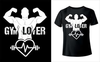 Gym Lover T-shirt Design vector
