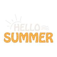 hello summer inscription vector