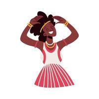 happy african woman vector