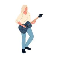 man playing guitar vector