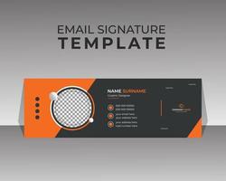 Corporate email signature template or personal footer and social media cover design vector