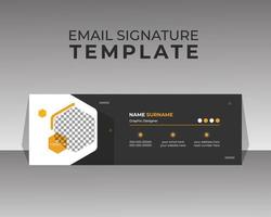 Corporate email signature template or personal footer and social media cover design vector