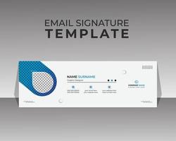 Professional email signature template or personal footer and social media cover design vector